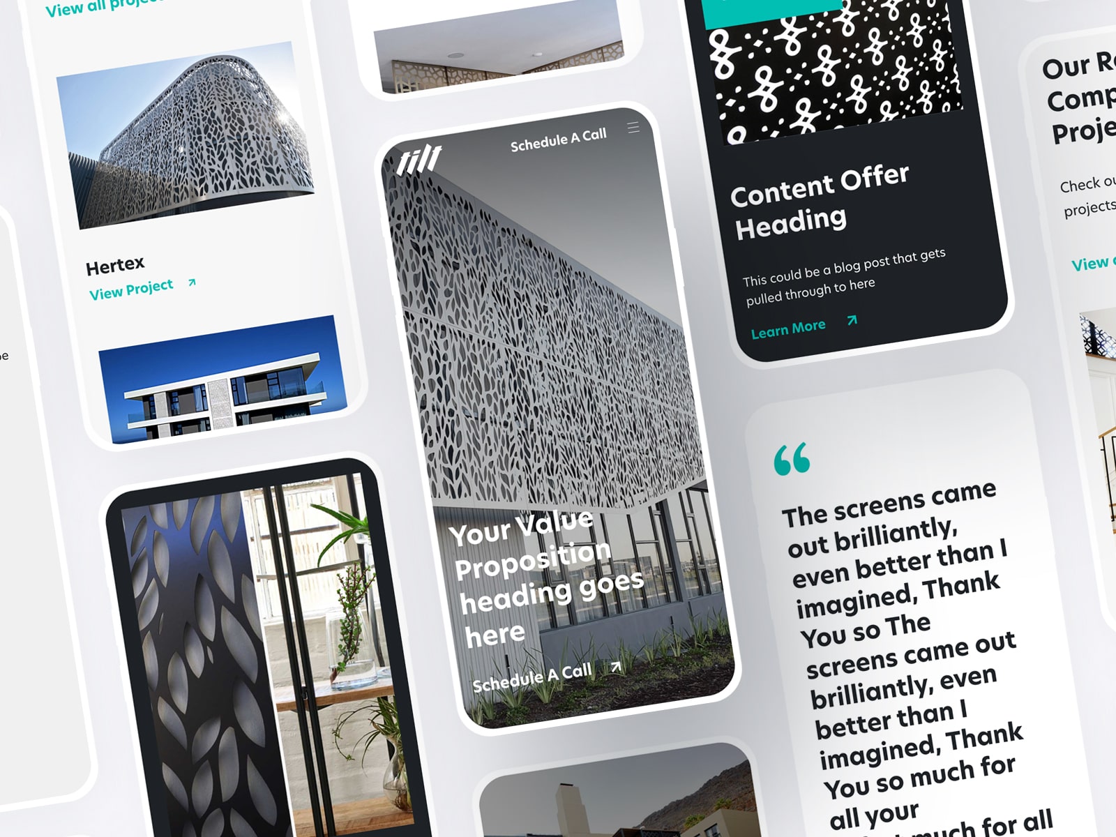 Showcase of the work we've done for Tilt Screens