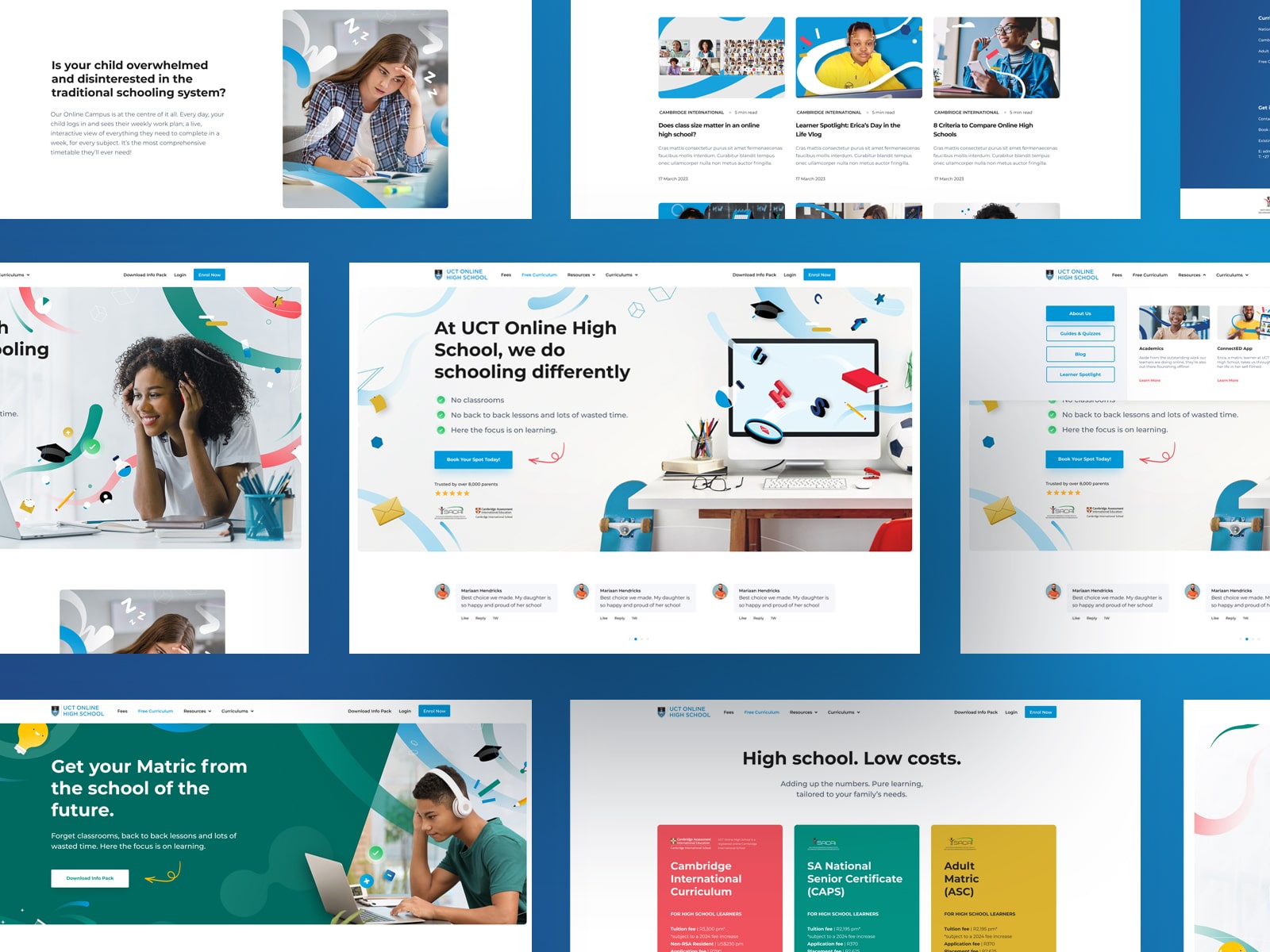Showcase of the work we've done for UCT Online High School